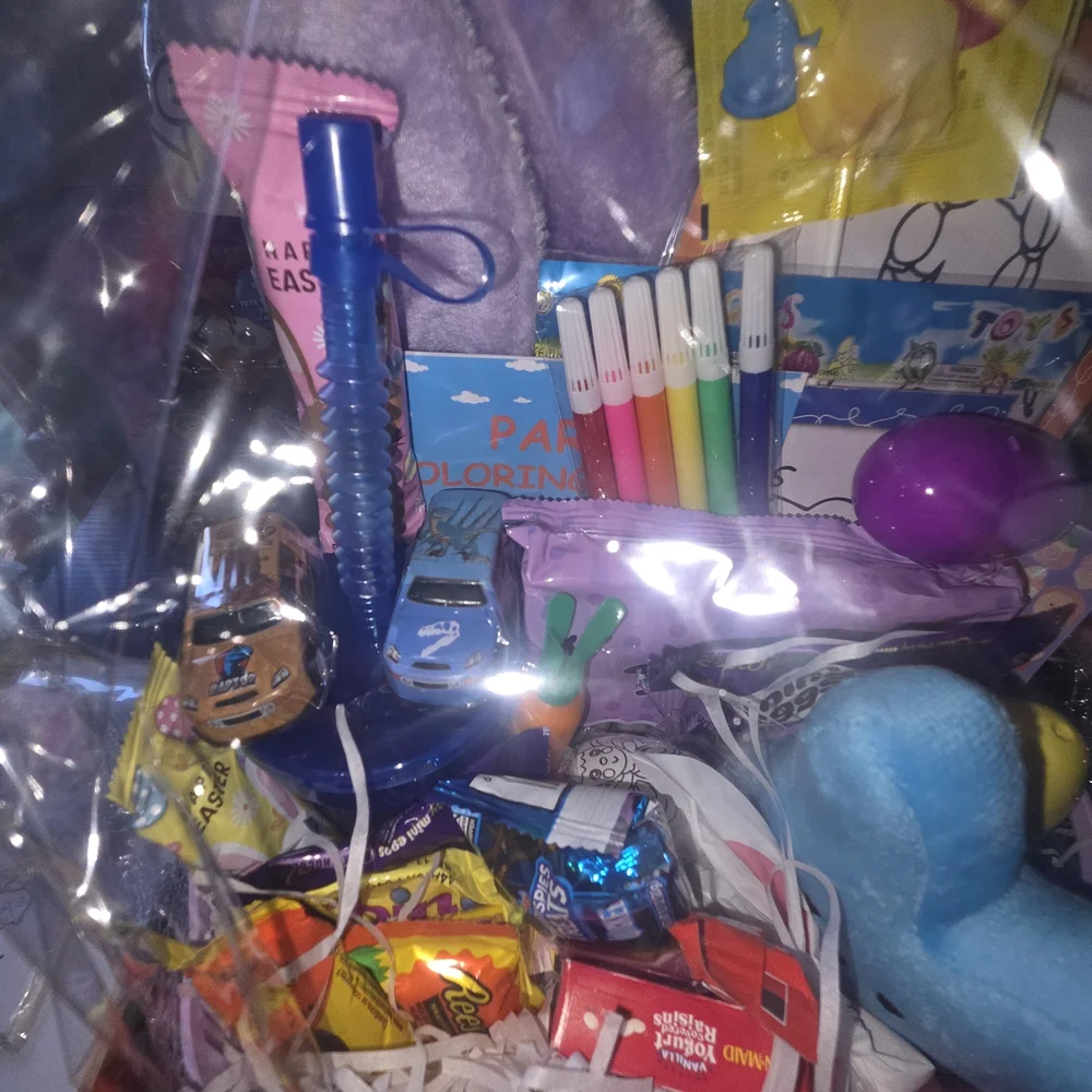 mine Lavender and Light Blue Easter Gift Basket